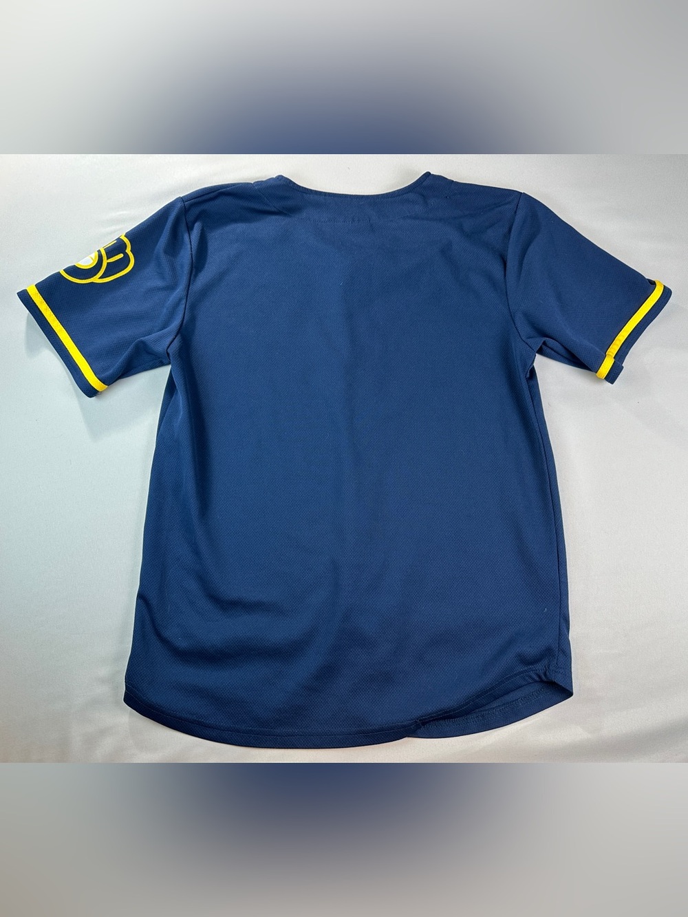 Milwaukee Navy Kids Button-Up Baseball Jersey Short Sleeve XL - Picture 3 of 6